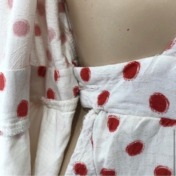 J.O.A wrap mini V-neck polka dots dress size :M - Picture 6 of 16